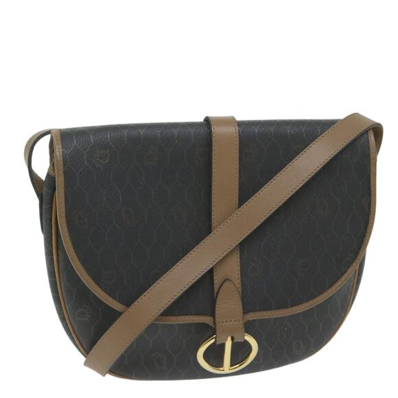 DIOR Honeycomb Canvas Shoulder Bag Black - Picture 1 of 16